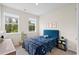 Bright bedroom showcases two large windows and is finished with blue accents and bedside storage at 113 Osprey Ridge Ln, Summerville, SC 29483