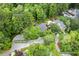 Aerial view of property showing lot lines near wetlands and cul-de-sac at 127 White Pine Way, Summerville, SC 29485