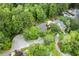 Scenic aerial view of community, surrounded by mature, lush trees at 127 White Pine Way, Summerville, SC 29485