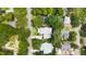 Aerial view of a property surrounded by lush trees and manicured lawns at 1405 Mataoka St, Mount Pleasant, SC 29464