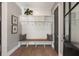 Functional mudroom with built-in bench, storage, and stylish decor at 1405 Mataoka St, Mount Pleasant, SC 29464