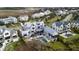 Aesthetic aerial view of homes in a neighborhood with a beautiful marsh and winding creek at 156 Nobels Point St, Charleston, SC 29492