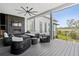 An expansive outdoor living area offers comfortable seating, a fireplace, and stunning views of the surrounding landscape at 156 Nobels Point St, Charleston, SC 29492