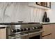 Close up on the oven with marble backsplash at 156 Nobels Point St, Charleston, SC 29492