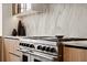 Close up on the oven with marble backsplash at 156 Nobels Point St, Charleston, SC 29492
