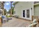 Spacious backyard deck with comfortable seating, ideal for relaxation and outdoor enjoyment at 16 Oatly Cir, Charleston, SC 29414