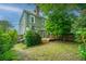 Backyard features a small wooden patio, privacy fence, and a well-maintained lawn at 173 Fishburne St, Charleston, SC 29403