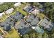 Aerial view of tennis courts surrounded by lush greenery and community buildings at 1815 Long Bend Dr, Seabrook Island, SC 29455