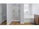 Bathroom features tile floors, a walk-in shower and soaking tub at 185 Red Leaf Blvd, Moncks Corner, SC 29461