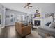 Comfortable living room with a cozy fireplace and plush seating at 185 Red Leaf Blvd, Moncks Corner, SC 29461