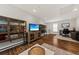 Bonus room featuring hardwood flooring, recessed lighting, and media center at 2208 Primus Rd, Mount Pleasant, SC 29466