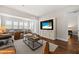 Cozy living room featuring a large sectional sofa, an entertainment center, and modern furnishings at 2208 Primus Rd, Mount Pleasant, SC 29466