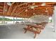 Spacious open-air pavilion with picnic tables and lake views at 259 Camber Rd, Huger, SC 29450