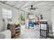 Inside view of the storage shed with storage boxes at 259 Camber Rd, Huger, SC 29450