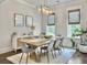 Dining room with modern decor, zebra stripe ceiling, and bright natural light at 2769 Rivertowne Pkwy, Mount Pleasant, SC 29466