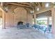 Spacious indoor pavilion featuring brick fireplace, picnic tables, and ample natural light, perfect for gatherings at 281 Decatur Dr, Summerville, SC 29486