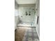 Stunning bathroom with glass shower, unique tile and marble-style shower surround at 2844 Curran Pl, Mount Pleasant, SC 29466