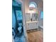 Bathroom featuring a double vanity with marble countertop and a glass door shower at 2844 Curran Pl, Mount Pleasant, SC 29466