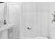 Elegant bathroom featuring a pedestal sink and white paneled walls at 3 Clearblue Loop, Summerville, SC 29486