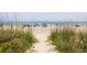 Picturesque view of the beach with clear skies, calm waters, and people enjoying the sun and sand at 30 Beachside Dr, Isle of Palms, SC 29451