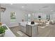 Modern kitchen with stainless steel appliances, quartz countertops, and seamless access to the dining area at 3029 Robeson Trce, Johns Island, SC 29455