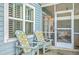 Screened patio with comfortable seating, offering a relaxing outdoor space at 3152 Riverine, Charleston, SC 29414