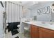 Bright bathroom with double vanity, neutral tones, and decorative fixtures and accents at 3506 Galaxy Rd, Ladson, SC 29456