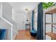Bright entryway with hardwood floors and a view of the staircase at 3506 Galaxy Rd, Ladson, SC 29456