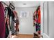 Organized walk-in closet featuring neutral walls, carpet, and a window for natural light at 3506 Galaxy Rd, Ladson, SC 29456