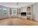 Spacious living room with custom built-in shelves and cabinetry at 392 Tombee Ct, Mount Pleasant, SC 29464
