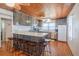 Cozy kitchen with wooden accents, modern appliances, and island seating at 405 Palmetto Blvd, Edisto Island, SC 29438