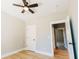 Bright and airy bedroom with hardwood floors, ceiling fan and neutral walls at 54 Summer Dr, Walterboro, SC 29488