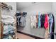 Walk-in closet with organized shelving and hanging rods for ample storage space at 6190 Button Bush Dr, Ravenel, SC 29470