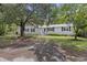 Charming single-story home with light-colored siding, black shutters, and a red front door at 647 Ellis St, Mount Pleasant, SC 29464