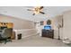 Bonus room featuring a media area, computer desk, neutral color scheme, and an open concept layout at 67 Regency Oaks Dr, Summerville, SC 29485