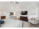 Bright and spacious main bedroom with ensuite bathroom, vaulted ceilings, and neutral decor at 924 Mciver St, Mount Pleasant, SC 29464