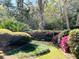 Lush backyard featuring a variety of trees, manicured shrubs, and colorful azaleas at 1039 Grand Concourse St, Charleston, SC 29412
