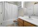 Clean bathroom with a combined tub and shower, vanity, and neutral decor at 107 Oakbluff Rd, Summerville, SC 29485