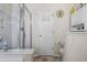 Bathroom featuring a shower, toilet, and a door with coat hooks at 107 Oakbluff Rd, Summerville, SC 29485