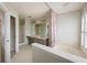 Spacious Primary bathroom featuring a walk-in shower, garden tub, and dual sink vanity at 113 Rockdale Ln, Goose Creek, SC 29445