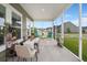 Relaxing screened-in porch with comfortable seating and views of the neighborhood at 1150 Cooper Point St, Summerville, SC 29485
