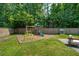 Backyard playground with swings, slide, and climbing structure, ideal for Gathering fun at 1164 Sharpestowne Ct, Mount Pleasant, SC 29466
