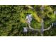 An aerial view of the house nestled among mature trees, showcasing its location and surrounding landscape at 162 Whippoorwill Dr, Summerville, SC 29483