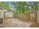 Backyard of the property showing the fenced yard, a shed and hardscape at 18 Indigo Ln, Goose Creek, SC 29445