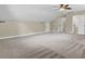 Spacious carpeted bonus room with recessed lighting, ceiling fan, and attic access at 213 Turtle Point Rd, Summerville, SC 29483