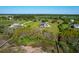 Overhead view of a home, pool, private drive, and surrounding acreage at 2621 Anchor Watch Dr, Wadmalaw Island, SC 29487