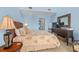 Charming bedroom featuring light blue walls, laundry access, and a spacious layout, designed for relaxation and convenience at 2942 Atrium Villa Dr # 42, Johns Island, SC 29455