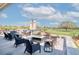 Relaxing outdoor patio with comfortable seating and views of the picturesque golf course at 2942 Atrium Villa Dr # 42, Johns Island, SC 29455