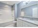 Bathroom with a tub, shower, vanity with dual sinks, and ample counter space at 3125 Sturbridge Rd, Mount Pleasant, SC 29466