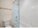 This stunning bathroom features a glass shower door and sleek white tiled shower at 3560 Shipwatch Rd, Kiawah Island, SC 29455
